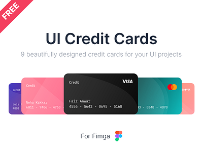 Cradit Cards UI Kit (Freebie) by Faiz 🍉 on Dribbble