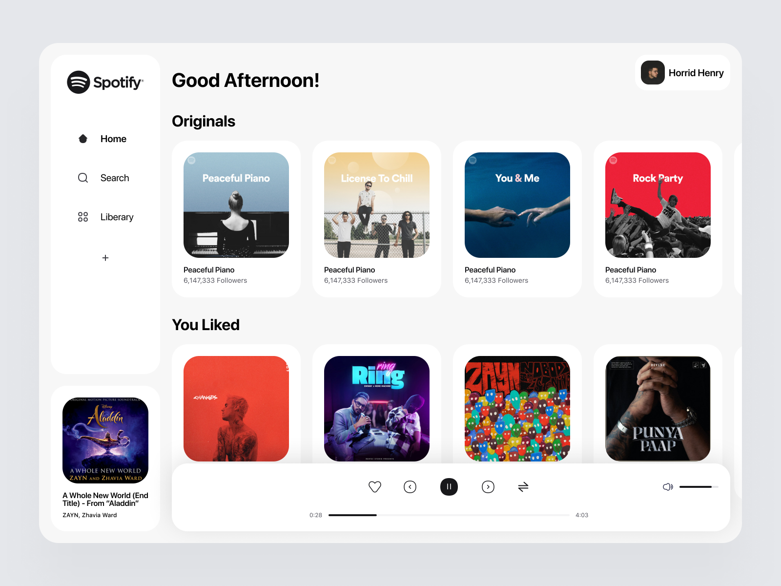 Spotify Redesign (White mode) Concept by Faiz 🍉 on Dribbble