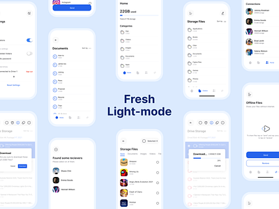 Urban Storage App UI Kit ( Light mode screens )