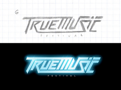 True Music Festival 2014 Logo Concept character design illustrator logo