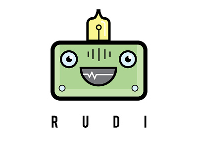 Ladies and Gentlemen, meet RUDI app design character icon line art rudi