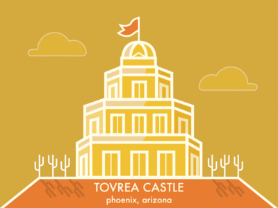 Tovrea Castle castle landmarks line art lines phoenix tovrea