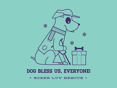 Dog bless us, everyone! charity christmas design dog dogs graphic graphic design holiday illustration rescue t shirt