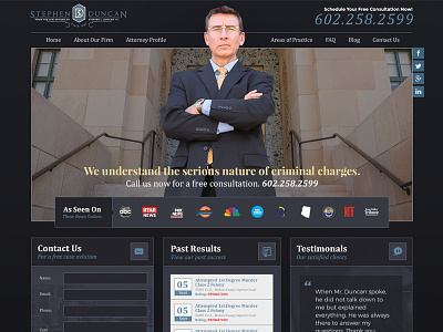 Custom WordPress Website for a Defense Attorney attorney website defense attorney responsive design responsive website web design website wordpress