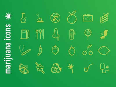 Medical Marijuana Icons Kit icons marijuana vector web design