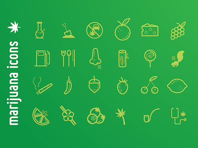 Medical Marijuana Icons Kit icons marijuana vector web design