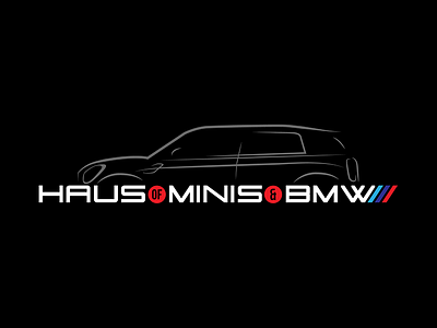 Haus of Minis & BMW font illustration logo