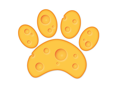 Cheddar's Pets cheese dog paw dogs icon illustration logos paws pets vector