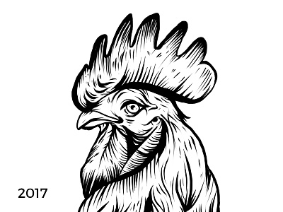 Rooster 2017 art bird fyresite illustration logo rooster year