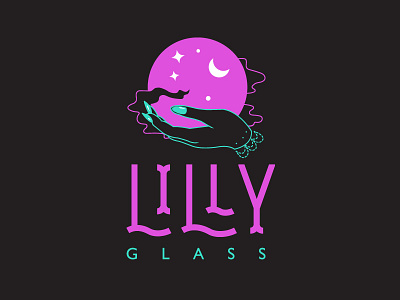 Lilly Glass arcana blowing branding fyresite glass glass blowing hands illustration logo orb orbs
