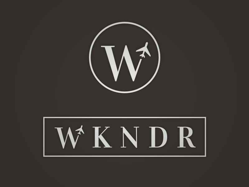 W K N D R app branding fyresite icon logo planes serif start up travel type wkndr