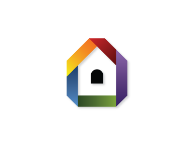 Rainbow Home apartment home house logo property rainbow residence resort ribbon