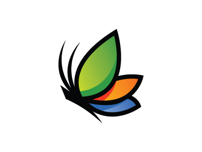 Colorful Butterfly Logo Vector