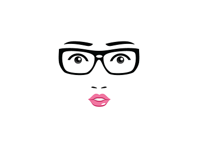 Chick chick eyeglasses girl lady lipstick pink smart woman