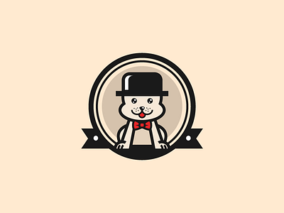 Dog Store Vector Logo dog hat pet store vintage