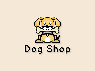 Dog Shop Logo beagle cartoon cartoonish dog grooming illustration logo pet shop store
