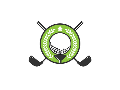 Golf Tournament Logo competition couching course golf logo match seminar stick swing tournament training vector