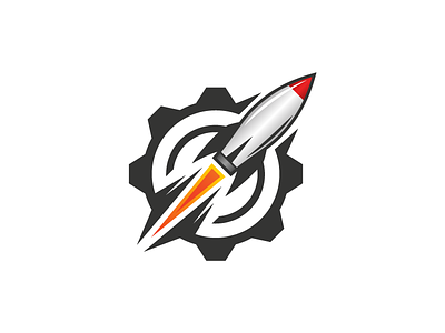 Rocket Booster Logo Template Dribbble Preview army blast booster gear launcher logo missile rocket spacecraft spaceship torpedo vector