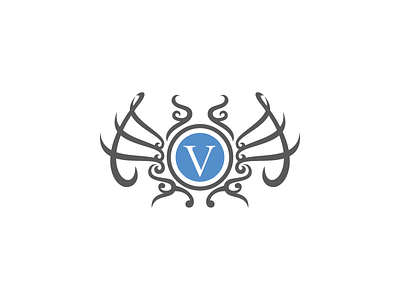 Victoria Crest Logo alphabet v crest flower letter v logo template victoria vintage