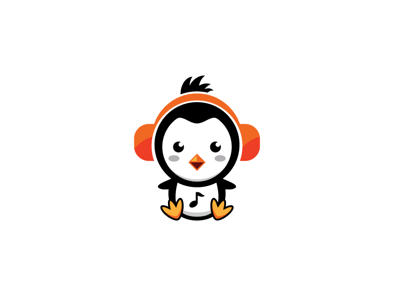 Penguin Music Logo By Bevouliin On Dribbble