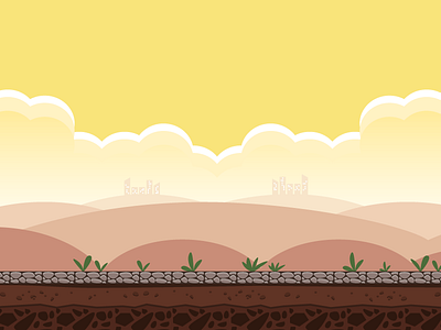 Sidescroller Game Background Sand Hill