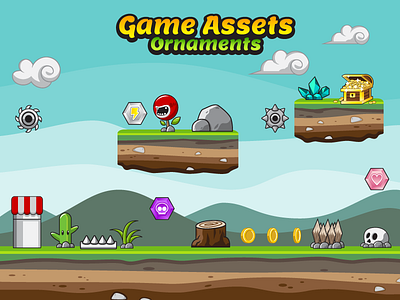 Game Assets - Ornaments and Obstacles android game animation game asset game character gamedev indie obstacles ornaments sidescroller sprite sheet