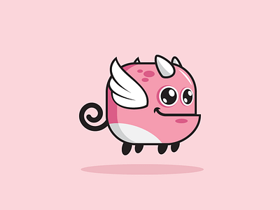 Game Character - Flappy Pink Monster android game animation dragon flappy flying game asset game character gamedev indie monster sidescroller sprite sheet