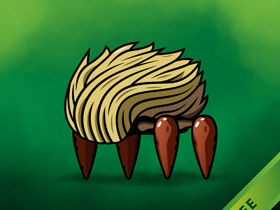 Free game asset - grass monster