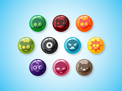 Game Asset - Creature Marbles beast bubble game creature game asset gamedev indie marble game monster puzzle game tetris game vector