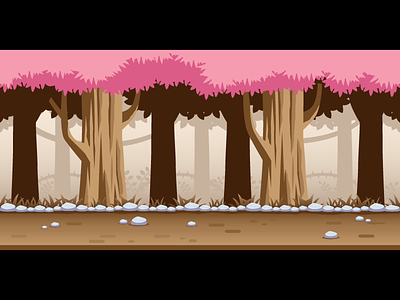 Game Background - Sakura Forest android game forest game asset game background gamedev gui indie sakura sidescroller sidescroller background