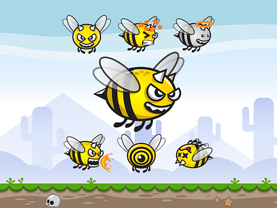 Game Asset – Killer Bee Game Character Sprite Sheets animation bee flappy flying game asset game character gamedev gui indie insect sidescroller sprite sheet