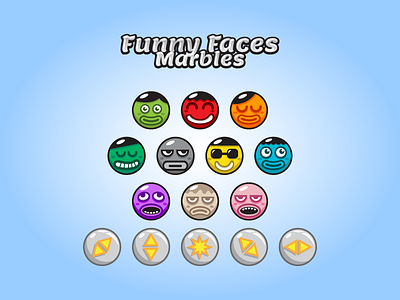Game marbles - Funny Face Smilies