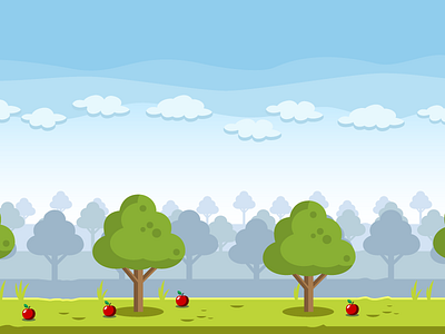 Apple Farm Village Game Background