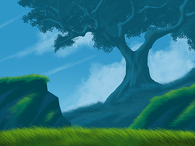 Green Island RPG Background forest rpg illustration tree
