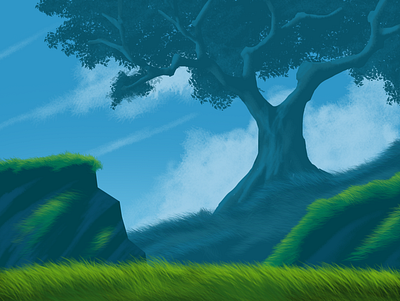 Green Island RPG Background forest rpg illustration tree