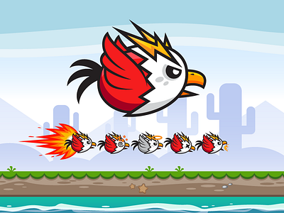 Red Thunder Bird Game Character Sprite Sheets