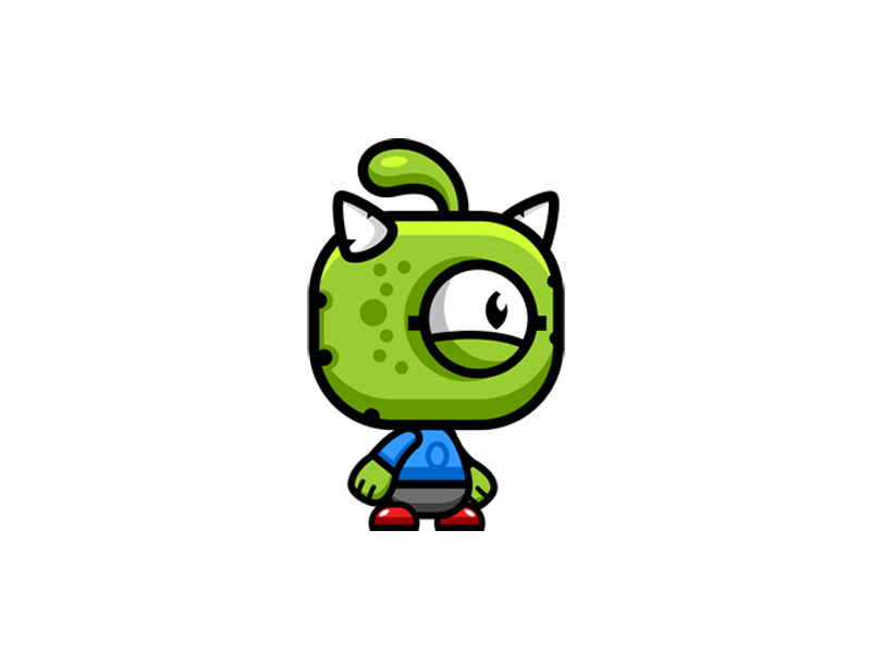 Bevouliin Free Game Sprites - Crocodile Mascot Running and Jumping