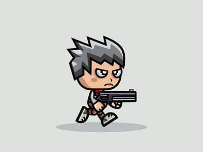 Shooter Shotgun Boy Game Character Sprites