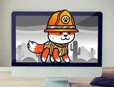 Firefighter Shiba Inu Game Asset game