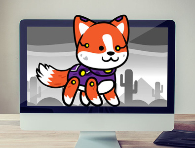 Cyborg Shiba Inu Game Asset