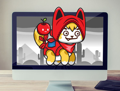 Red Hood Little Cat Game Asset