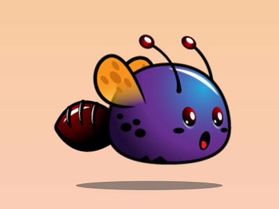 Purple Bug Game Asset