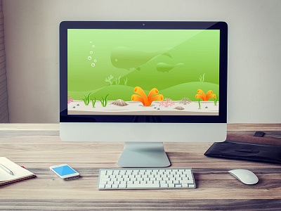 Green Ocean Under Water Game Background characterdesign game background gamedesign gamedev gamedeveloper graphicdesign indiegame iphonegames‬ mobilegames under water ‬ androidgames
