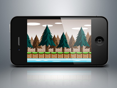 Pine Trees Game Background android games game assets game background parallax park pine tree