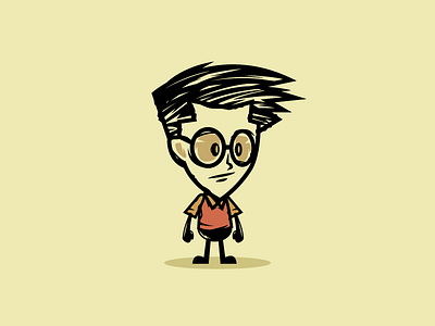 Geek Boy Game Character 2d game boy game character game character geek line style nerd pen style drawing sketch style