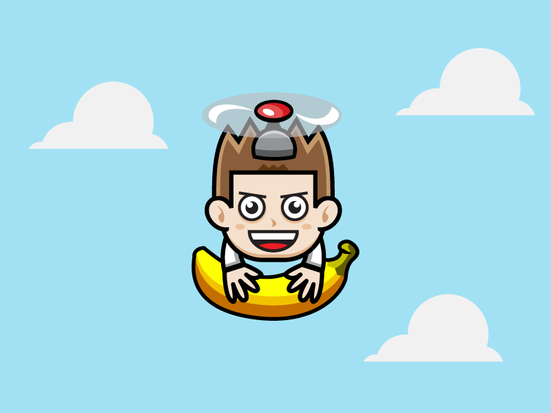 Banana Copter Man Game Character by bevouliin on Dribbble