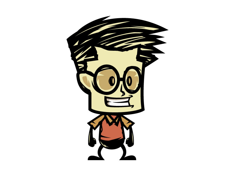 Smiling geek by bevouliin on Dribbble