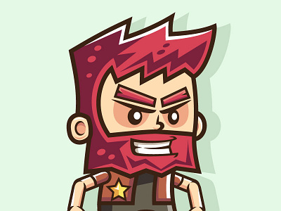 Red Beard Man | Jumping & Running Game Character