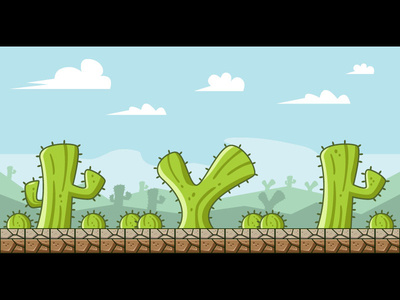 Cactus Island Game Background