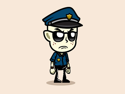 Grumpy Cop Game Character Sprites